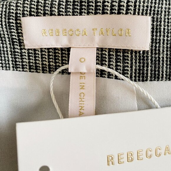 NWT Rebecca Tayler Black and Whie Glen Plaid Ruffle Skirt, size 0 - Picture 10 of 16